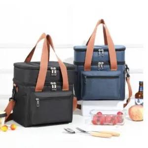 CCB40A8여성용 방수 PVC 2단 보온 보냉 도시락 가방