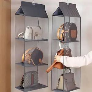 [하프클럽/]그레이 3단 가방정리함 가방정리대 옷장 걸이식