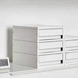 [하프클럽/]뉴트로 소품함 중형 3단 시스맥스 멀티박스 정리함 서랍 수납 책