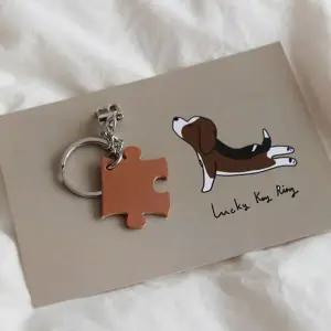 [하프클럽/]가죽 국산 베스트 퍼즐 심플 키링 (레더 커플 우정 열