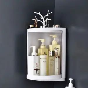 [하프클럽/]책상 깔끔 정리 회전 수납함 주방 양념통 욕실 화장품