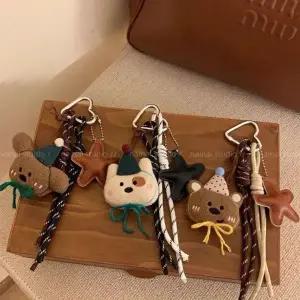 [하프클럽/]꼬깔 동물 키링 고리 키홀더 가방꾸미기