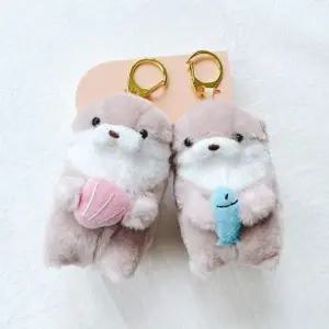 [하프클럽/]수달 데이 귀여운 조개 기본 생선 인형 키홀더 키링