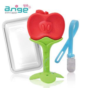 앙쥬 사과 실리콘 치발기세트