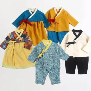 아동 유아 아기 주니어 남아 여아 면소재 생활 한복 원피스 상하 세트 모음