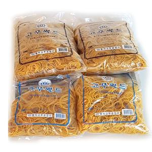 국산 고무밴드 330g 1kg 4cm 7cm 노란 고무줄