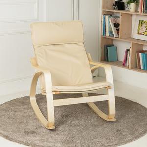 일루일루 실론 흔들의자 PU(가죽) 아이보리 1인용쇼파 릴렉스 안락의자