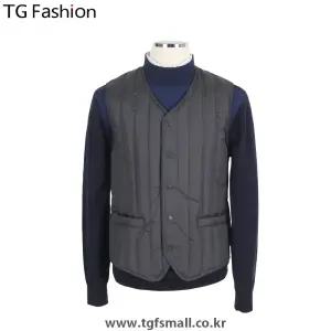 데일리룩 그레이 구스다운 V넥 베스트 조끼 패딩 T203VTVD536