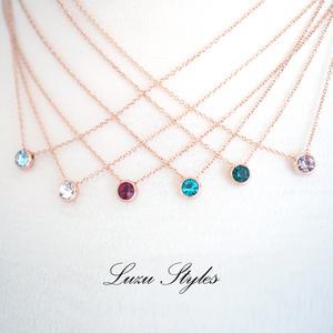 스와로브스키 12개월 탄생석 목걸이 우정목걸이 생일선물