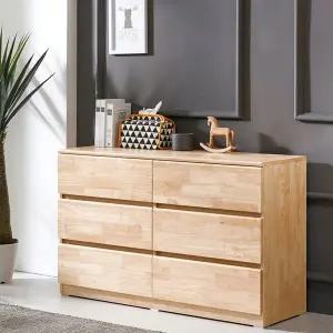 [팀버애니스]속깊은 러버 원목 1200 와이드 광폭서랍장(원색)