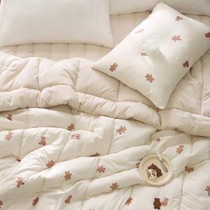 [플로라]코지베어 백화점 퀄리티  세미 극세사 겨울 차렵이불 베개커버세트 SS