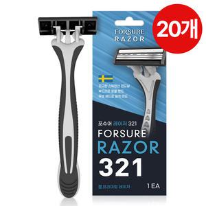 포슈어 일회용 면도기 3중 면도날 개별포장 20개