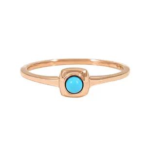 14K 사각 볼륨 터키석 반지 DMR37725