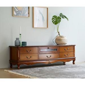 [자르파라]클래식 마호가니 원목 부모님 TV 거실장 1600 / 고급 앤틱 티브이 모던 북유럽풍 티비