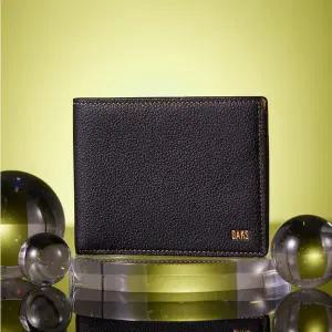 [닥스](강남점)DBWA3F702BK [SOFT TWOTONE] 블랙 브라운 컬러 콤비 DAKS 로고 슬림 반지갑