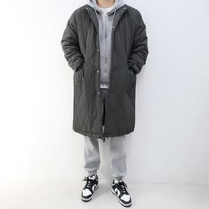 [엠클로]남자 오버핏 빅사이즈 항아리 퀼팅 누빔 롱 패딩 코트