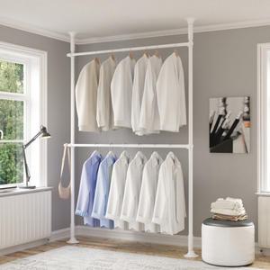 고정식 튼튼한행거 헹거 2단 38mm (올화이트)