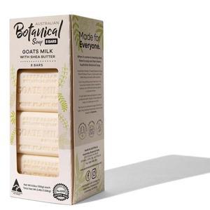 클렌징  Australian Botanical Soap Goats Milk 시어 버터 순수 식물성 오일 비누 바 8개 각 1928g68온스