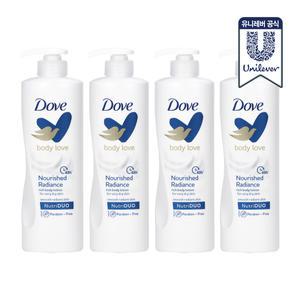 도브 바디러브 바디로션 너리쉬드 라디언스 400ml 4개