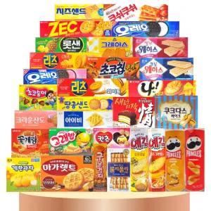 [ 판다네 마켓 ] 소형과자 30종-D세트 학교 학생 사무실 탕비실 회사  대용량  다과 간식 스낵 과자선물세트