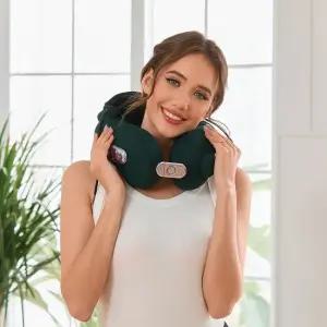미오데칼코마니 목베개마사지기 EMS 에어펌프 기내용 여행용 차량 휴대용 초경량 무선 안마기