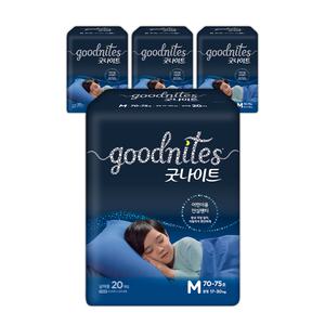 굿나이트 팬티형 안심 흡수 아기기저귀 키즈 남아용 중형(M) 80매