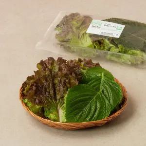 [자연주의] 친환경 추부깻잎&적상추 80g