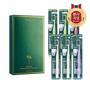 죽염 치주라인 3.5 시원하고 힘있는 세정 잇몸 치주전문 슬림헤드 초극세모 칫솔 6입