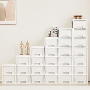 리빙스마일 퍼펙트 슬림 틈새 서랍장 화이트마블 6단