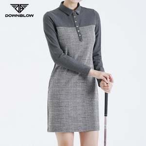 다운블로우-DBFWOGR 8000W FW여자PK체크원피스 여성상의 여자상의 여자원피스 골프웨어 골프