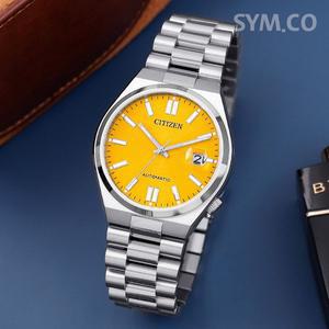 [시티즌] NJ0150-81Z 오토매틱 사파이어 츠요사 옐로우 남자 메탈 손목시계 c