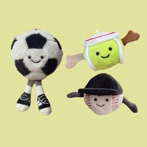 귀여운 야구공 키링 인형 열쇠고리 야구 테니스 축구 굿즈 가방 꾸미기 축구공 참 장식 테니스공 액세사리