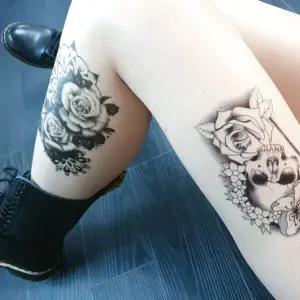 대형사이즈 타투 문신 헤나 6종류/판박이/스티커/임시/1회용/가짜/지워지는/글씨/일회용/레터링/페이스