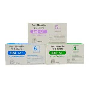 Sol-M 솔엠 0.23mm(32G) 1박스(100개입) 인슐린 펜니들 멸균 주사 바늘 주사침