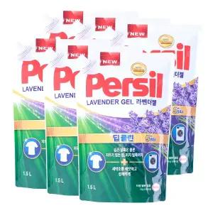 퍼실 딥클린 파워젤 라벤더 세탁세제 겸용 리필 1.5L 6개