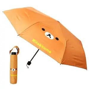 [꼬마스타]리락쿠마 얼굴 3단 수동우산-브라운