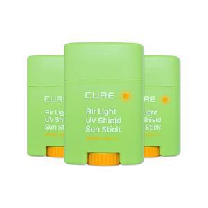 김정문알로에 큐어 에어라이트 유브이 쉴드 선스틱 20g 3개/mjc