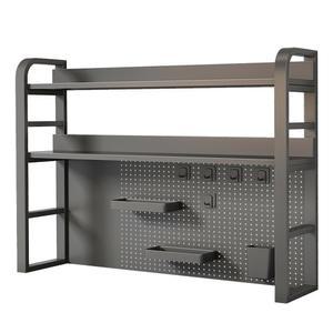 책상상부장 타공판 선반 학생 데스크 칠판 55CM 걸이 블랙 책장 3단