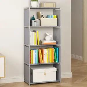 간이 조립 수납장 책장 거실 다용도 정리대 가정 4칸/조립식/옷장/수납함/신발/접이식/플라스틱/책장