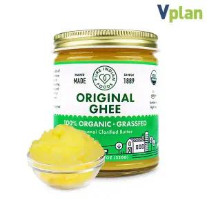 [브이플랜] 유기농 목초 기버터 220g 무염 GHEE 버터 베이킹재료