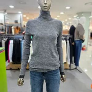 시슬리/애플아울렛/모100% 소매 포인트 터틀넥 티셔츠 SATS31461