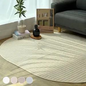 [한스갤러리] 누브 침실 거실 카페트 러그_100x150cm(타원형)