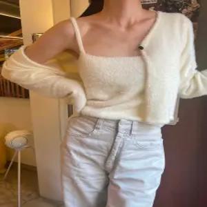 앙고라 나시 가디건 세트