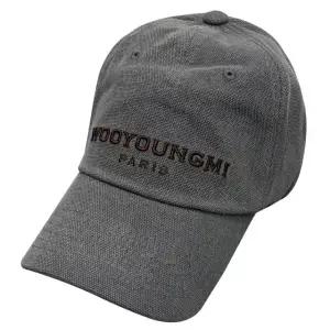 25FW 자수 로고 그레이 다잉 옥스포드 데님 볼캡 모자 그레이 (W253AC54 984G) [당일]