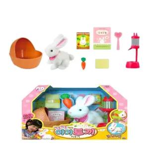 미미월드 깡총깡총 뛰는 아기토끼 키우기 동물인형 움직이는장난감