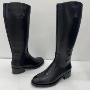 [탠디]X25513 블랙 여성 롱부츠 3CM 여자 소가죽 데일리 슈즈