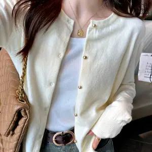 봄가디건 여성용 니트 가디건 긴팔 골드단추 봄가을 데일리 패션