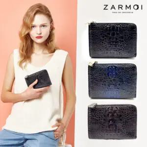 잘모이 악어지갑 라미스 카이만 악어가죽 여성중지갑 지퍼중지갑 ZA 1119