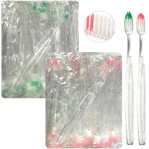 클리어 미세모 투명 일회용칫솔 500개 손님접대용 여행용 휴대용 호텔용 일회용 칫솔 치과