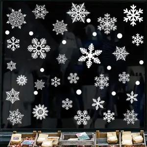 크리스마스 스티커 인스타 창문 시트지 윈도우 정전기 눈꽃 꾸미기 카페 유리창 포인트 겨울